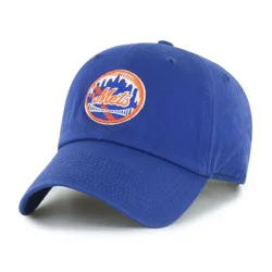 MLB New York Mets Clean Up Hat: Adjustable Cotton Baseball Cap, Team Logo Design