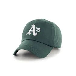 MLB Athletics Clean Up Hat: Adjustable Cotton Baseball Cap, Team Logo Design