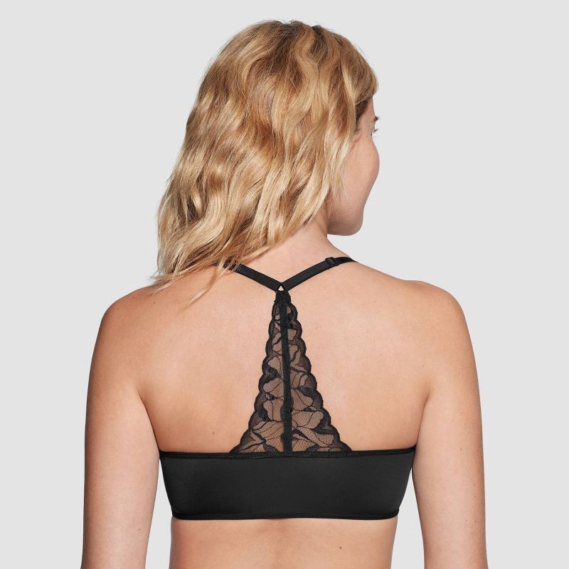 slide 2 of 3, True & Co. Women's Everybody Lace Racerback Bralette - Black L: Wireless, Light Support, Adjustable Strap, 1 ct