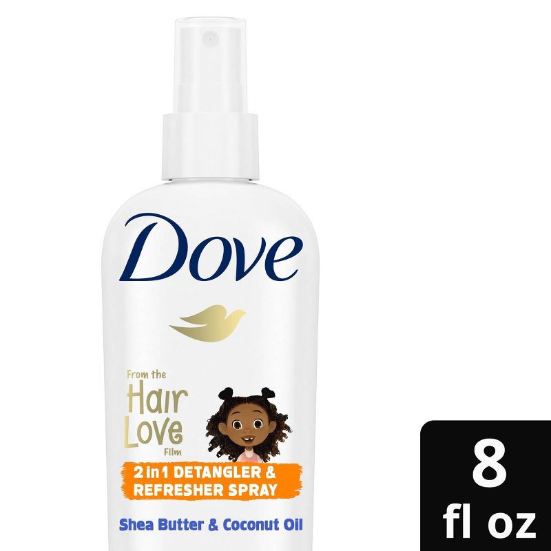 slide 1 of 8, Dove Beauty Kids' 2-in-1 Detangler & Refresher Spray for Coils, Curls & Waves - 8 fl oz, 8 fl oz