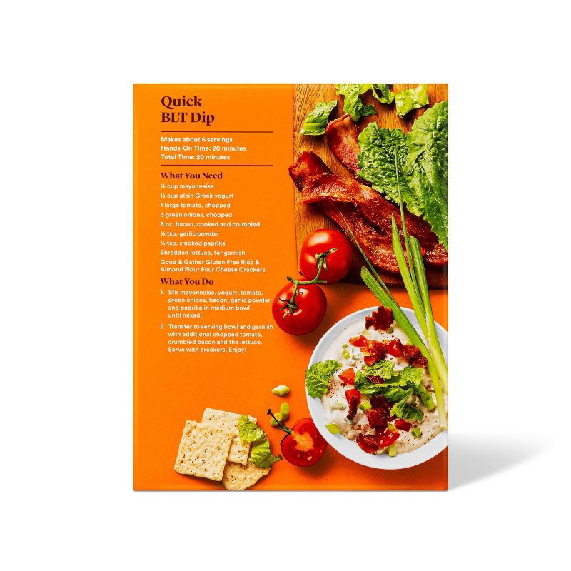 slide 4 of 5, Gluten Free Rice & Almond Flour Four Cheese Crackers - 3.5oz - Good & Gather™, 3.5 oz