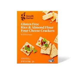 Gluten Free Rice & Almond Flour Four Cheese Crackers - 3.5oz - Good & Gather™