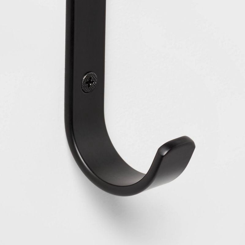 slide 3 of 3, Metal Hook Matte Black - Brightroom™, 1 ct
