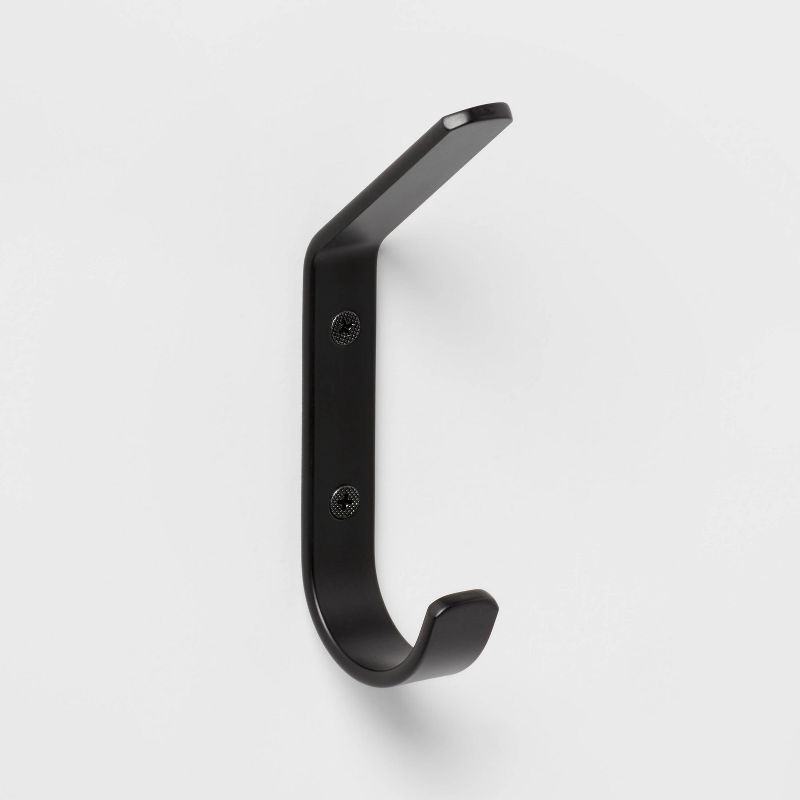 slide 1 of 3, Metal Hook Matte Black - Brightroom™, 1 ct