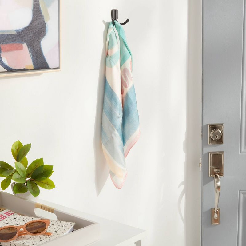 slide 2 of 3, Modern Octopus Hook Matte Black - Brightroom™: Cast Aluminum Towel Hook, Powder-Coated, 20lb Capacity, 20 lb