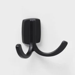 Modern Octopus Hook Matte Black - Brightroom™: Cast Aluminum Towel Hook, Powder-Coated, 20lb Capacity