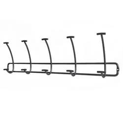Bent Wire 5 Hooks Rail Black - Threshold™: Wall Mounted Steel Hook Rack, Powder-Coated Finish, Decorative Coat Rack