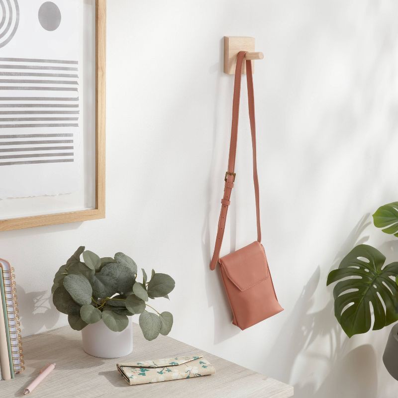 slide 2 of 3, Wood Single Hook Natural - Brightroom™, 1 ct