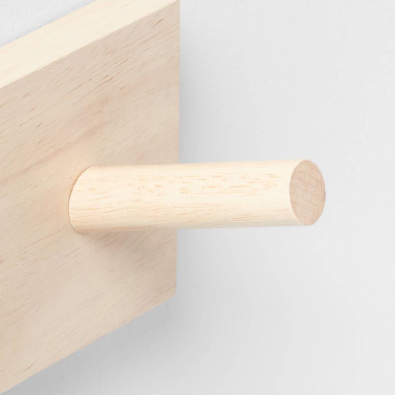 slide 3 of 3, Wood Single Hook Natural - Brightroom™, 1 ct