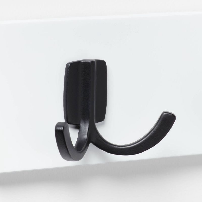 slide 3 of 3, Modern Octopus 3 Hooks Rail Black/White - Brightroom™: Wall Mounted Decorative Hook Rack, Cast Aluminum, 1 ct