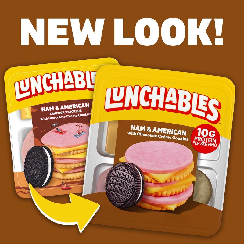 slide 3 of 8, Lunchables Ham & American Cheese - 3.2oz, 3.2 oz