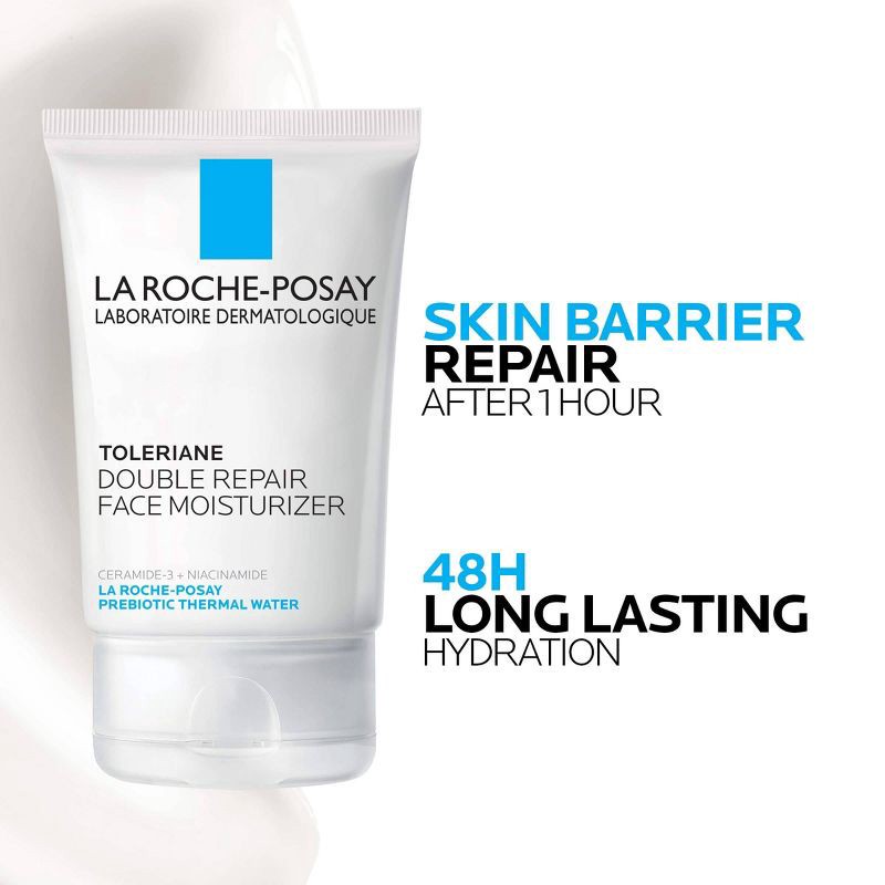 slide 5 of 9, La Roche Posay Toleriane Double Repair Face Moisturizer with Ceramide and Niacinamide - Travel Size - 1.35 fl oz, 1.35 fl oz