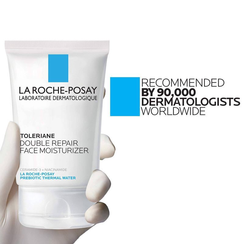slide 9 of 9, La Roche Posay Toleriane Double Repair Face Moisturizer with Ceramide and Niacinamide - Travel Size - 1.35 fl oz, 1.35 fl oz