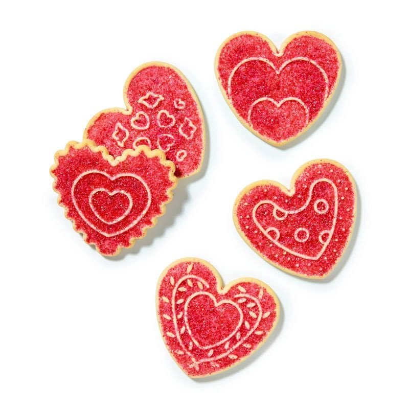 slide 3 of 3, Valentine's Day Heart Shaped Sugar Cookies - 11.6oz/12ct - Favorite Day™, 11.6 oz, 12 ct