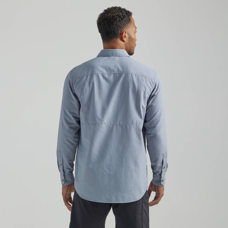 Wrangler Men's ATG Long Sleeve Fishing Button-Down Shirt - Gray XXL 1 ct