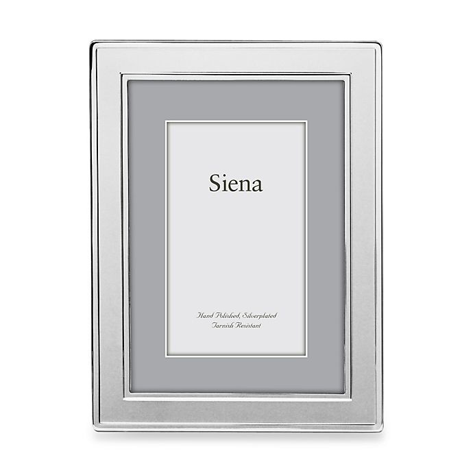 slide 1 of 1, Siena Plain Border Silver Picture Frame, 4 in x 6 in