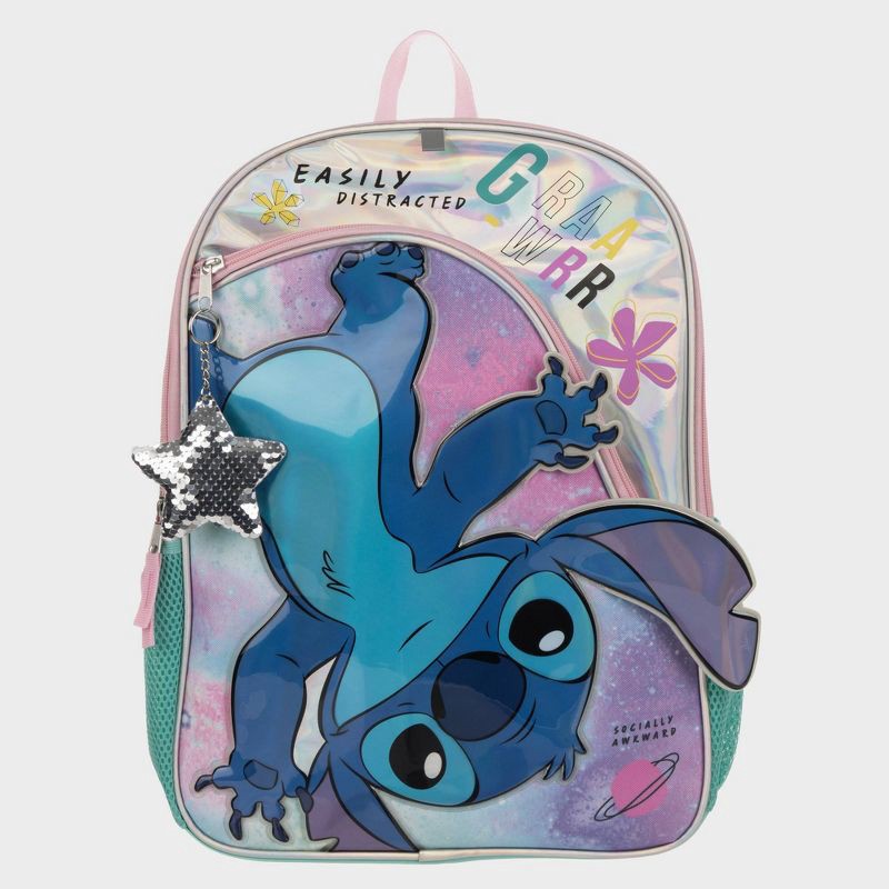 slide 1 of 5, Disney Kids' Stitch 16" Backpack, 1 ct