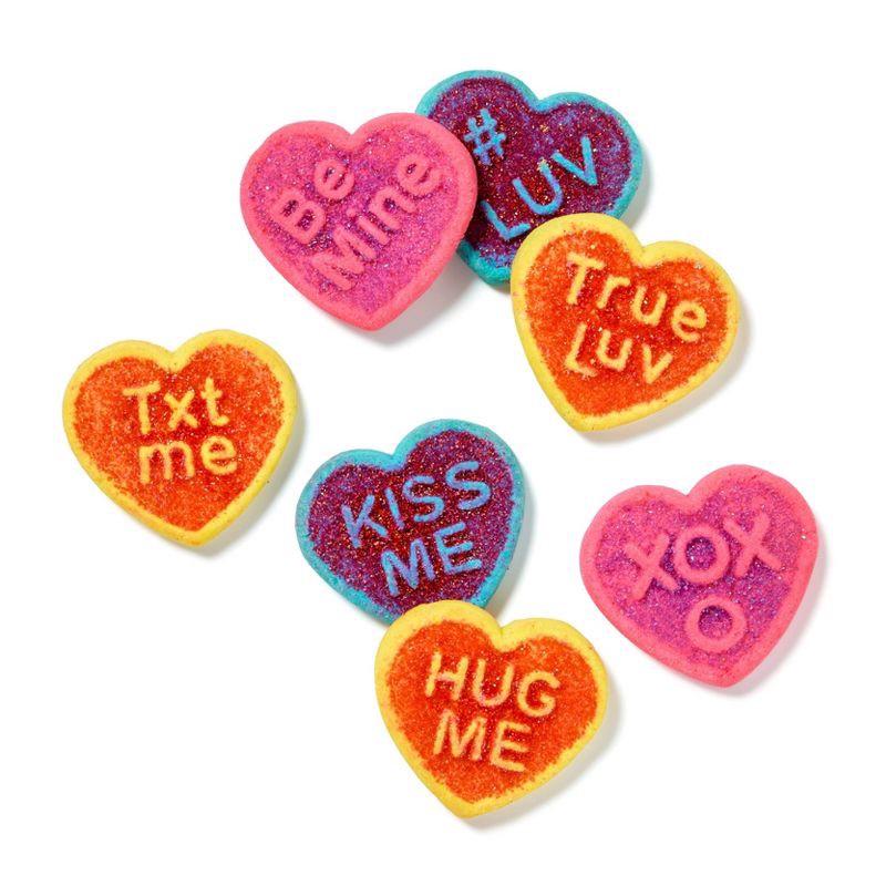 slide 3 of 3, Valentine's Day Message Heart Mini Cookies Tub - 9.2oz/24ct - Favorite Day™, 9.2 oz, 24 ct