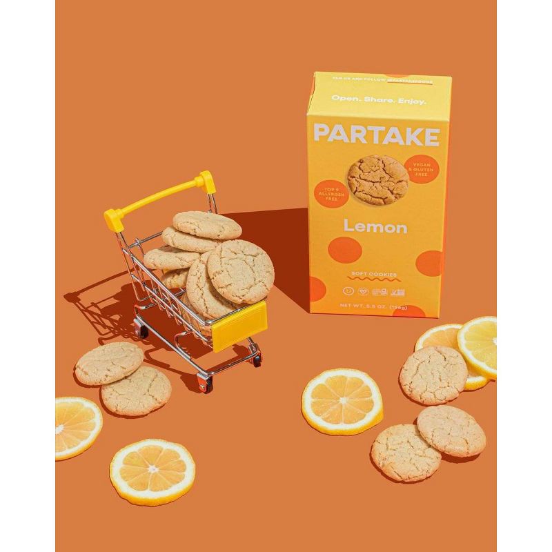 slide 8 of 10, Partake Gluten Free Vegan Soft Baked Lemon Cookies - 5.5oz, 5.5 oz