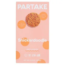 Partake Gluten Free Vegan Soft Baked Snickerdoodle Cookies - 5.5oz