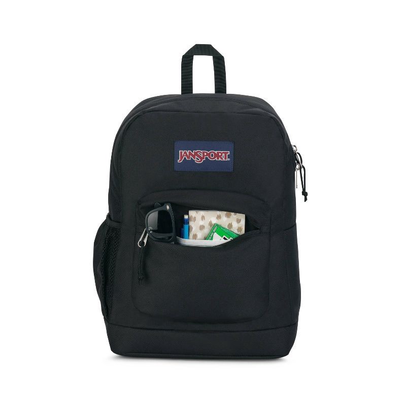 slide 4 of 8, JanSport Cross Town Plus 17" Backpack - Black, 1 ct