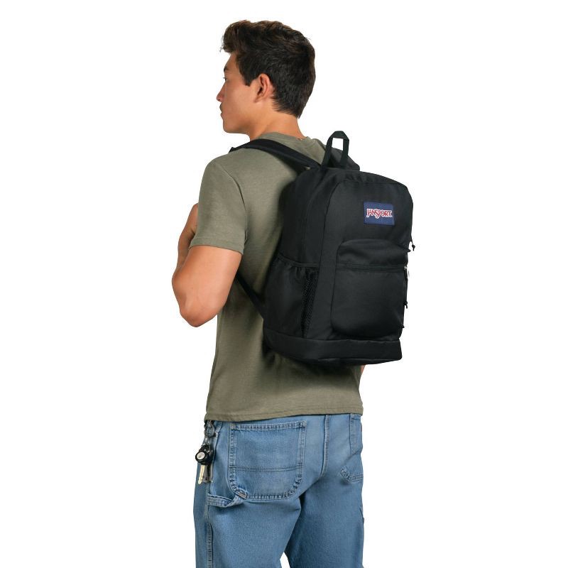 slide 5 of 8, JanSport Cross Town Plus 17" Backpack - Black, 1 ct