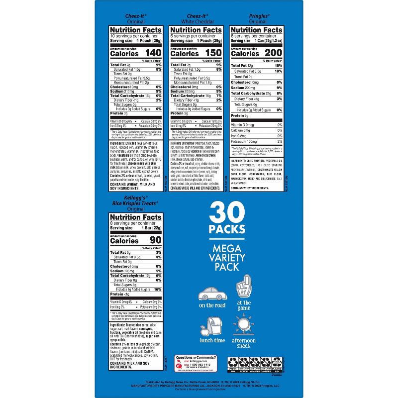 slide 2 of 6, Kellogg's Snacks Kellogg's Mega Variety Pack - 30.1oz/30ct, 30.1 oz, 30 ct