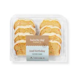 Iced Birthday Sliced Cake - 8ct/14.1oz - Favorite Day™