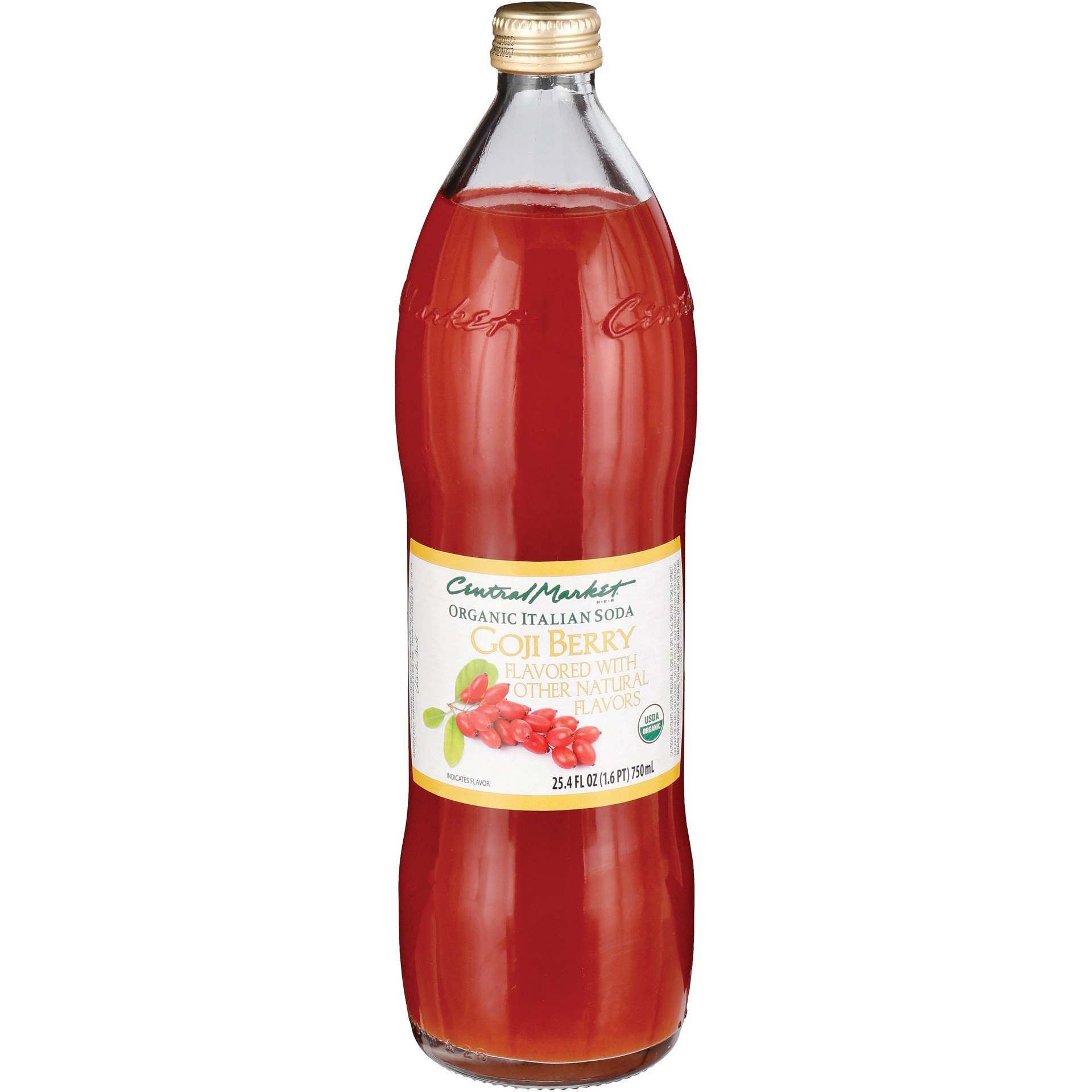 slide 1 of 1, Central Market Goji Berry Organic Italian Soda - 750 ml, 750 ml