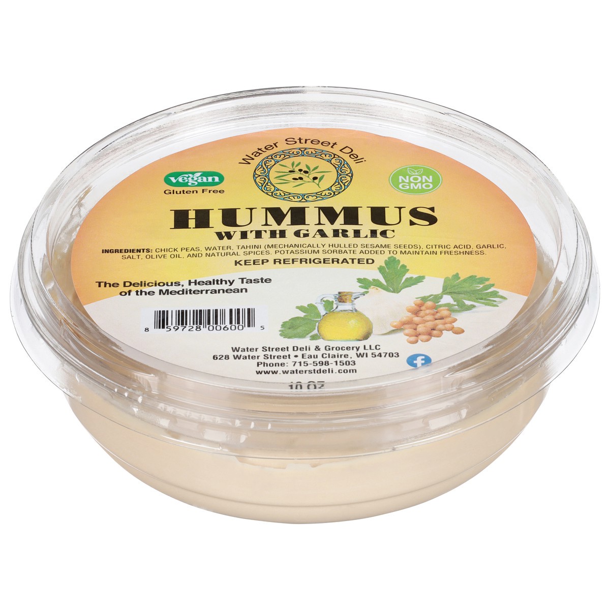 slide 9 of 13, Water Street Deli Fresh Original Hummus 10 oz, 