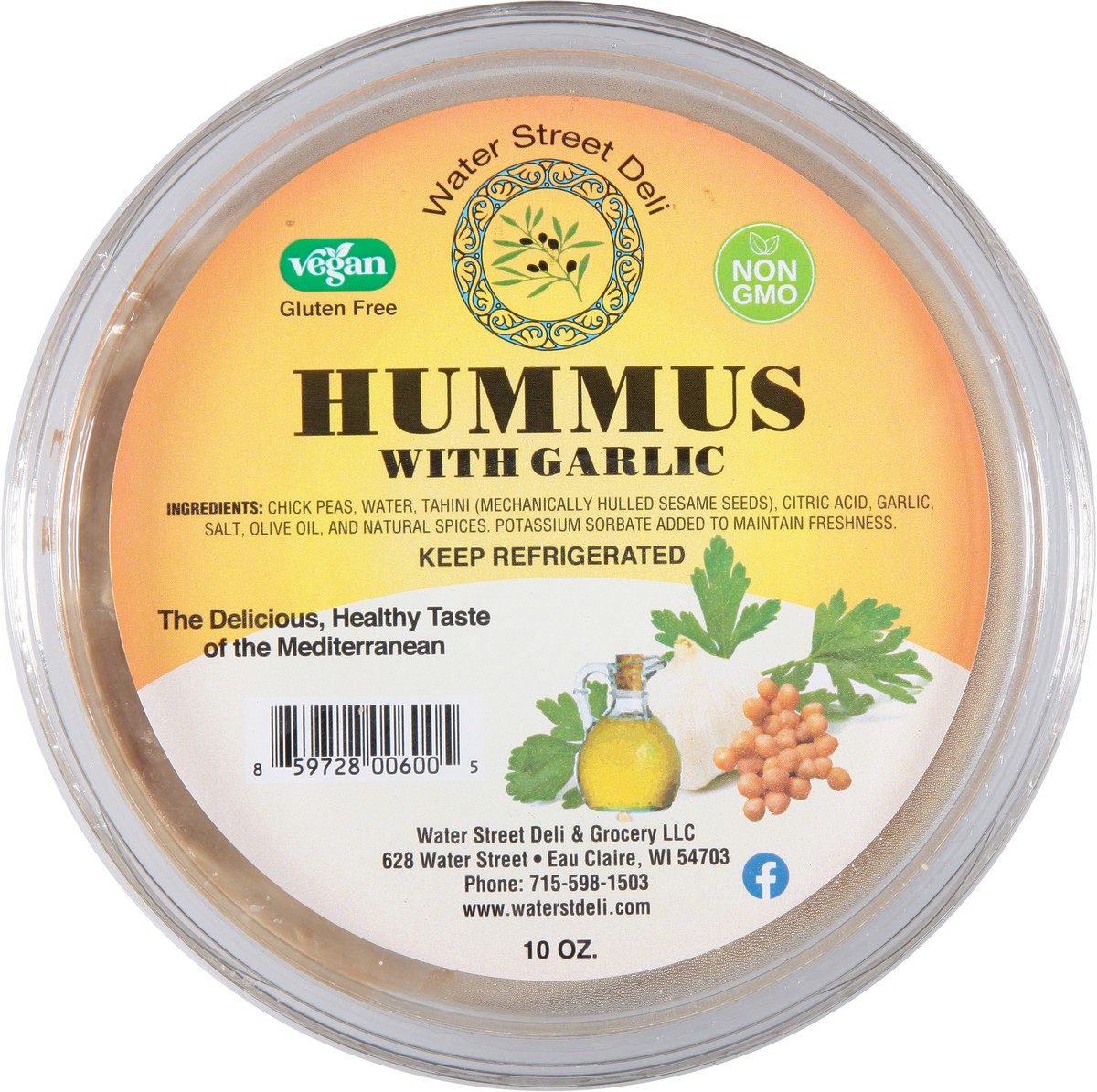 slide 12 of 13, Water Street Deli Fresh Original Hummus 10 oz, 