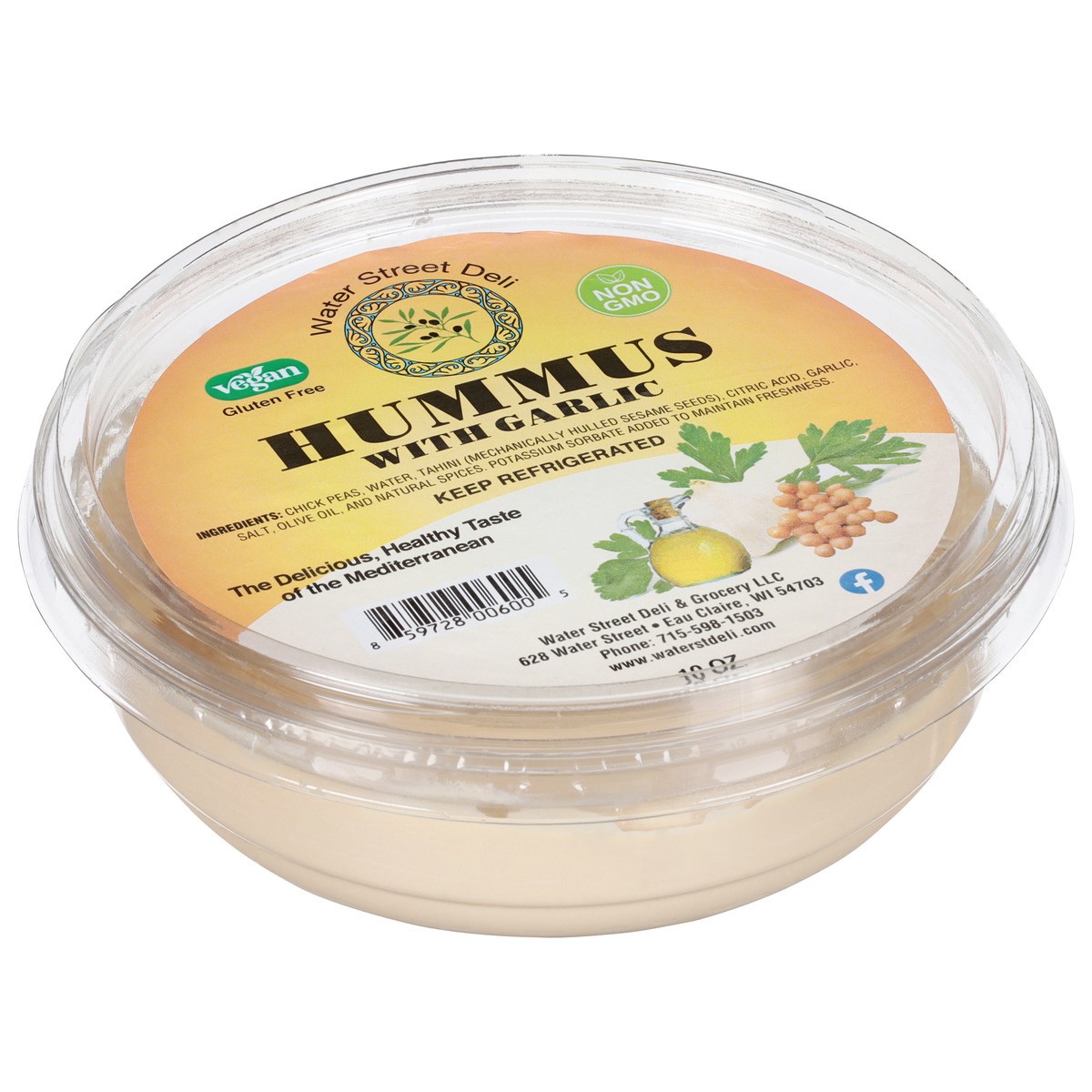 slide 3 of 13, Water Street Deli Fresh Original Hummus 10 oz, 