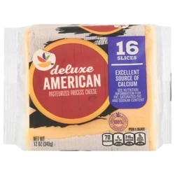 Giant Deluxe Yellow American Cheese Slices - 16 ct