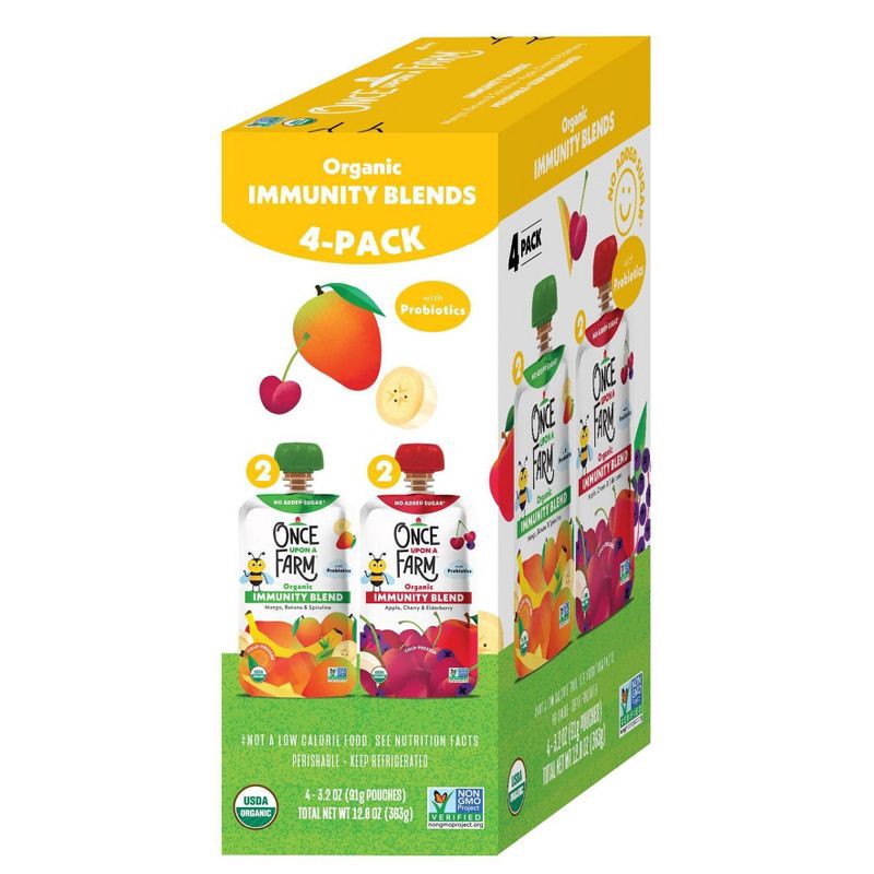 slide 2 of 6, Once Upon A Farm Immunity Blend Variety Pack - 12.8oz/4ct, 4 ct; 12.8 oz