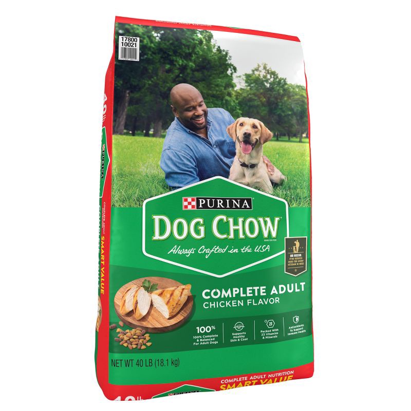 slide 4 of 6, Dog Chow Adult Complete & Balanced Real Chicken Flavor Dry Dog Food - 40lb, 40 lb