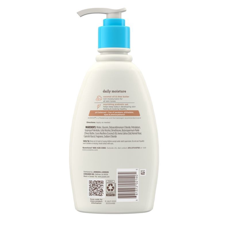 slide 3 of 8, Aveeno Baby Daily Moisturizing Cream with Prebiotic Oat & Shea Butter - Gentle Coconut Scent - 12 fl oz, 12 fl oz
