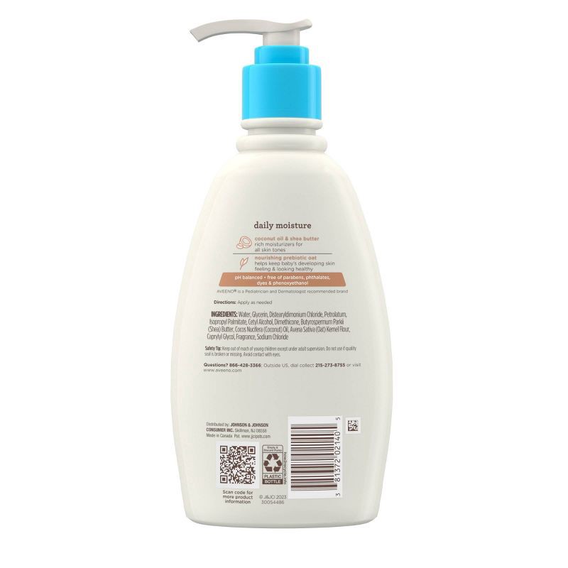 slide 8 of 8, Aveeno Baby Daily Moisturizing Cream with Prebiotic Oat & Shea Butter - Gentle Coconut Scent - 12 fl oz, 12 fl oz