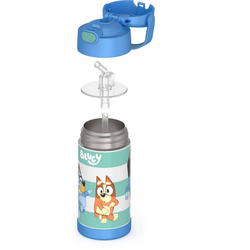 slide 6 of 9, Thermos Kids' 12oz Stainless Steel FUNtainer Water Bottle with Bail Handle - Bluey, 12 oz