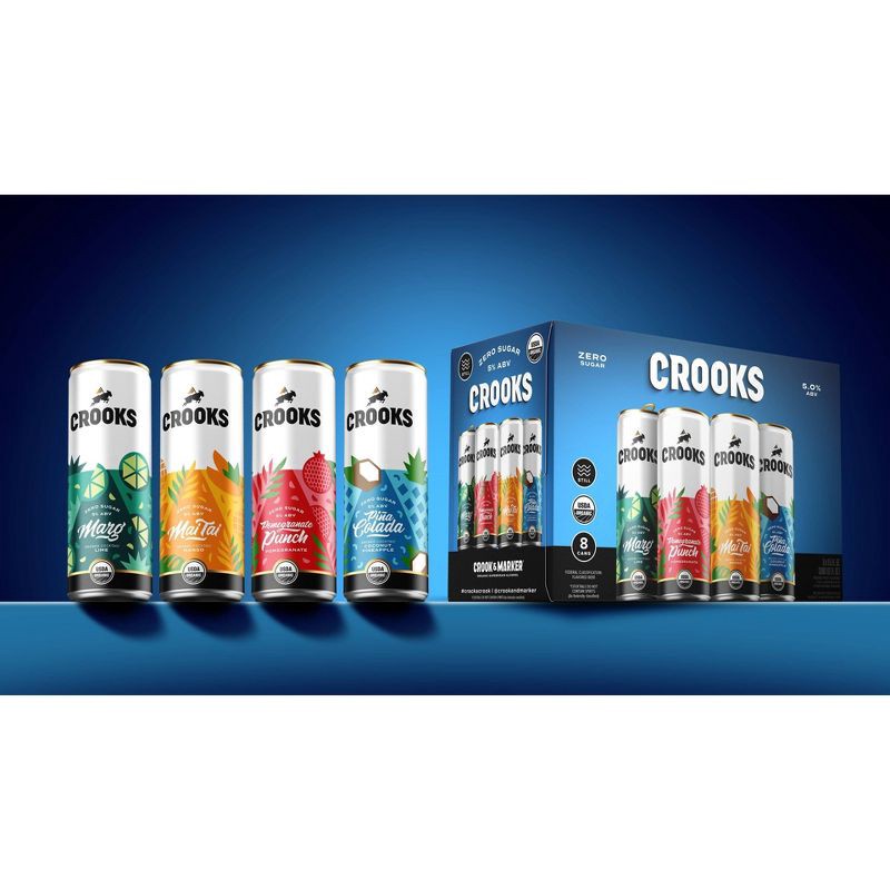 slide 2 of 7, Crook & Marker Crooks Still Variety Pack - 8pk/11.5 fl oz Cans, 8 ct, 11.5 fl oz