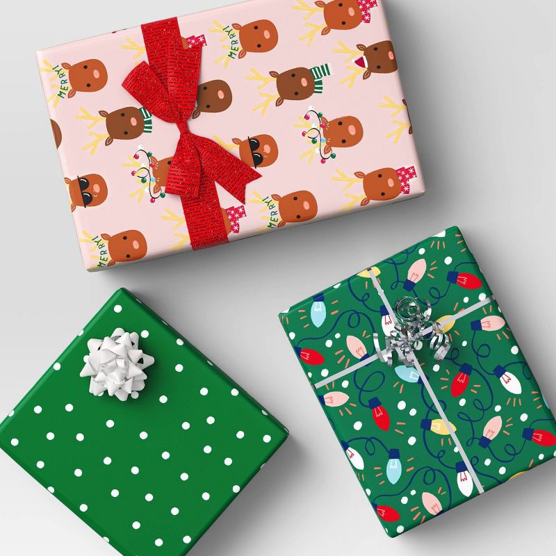 slide 2 of 3, 3/16" Christmas Curl Ribbon 70' Silver - Wondershop™, 1 ct