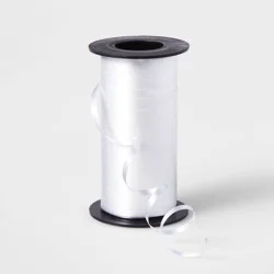 3/16" Christmas Curl Ribbon 1050' White - Wondershop™