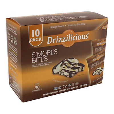 slide 1 of 1, Drizzilicious S'mores Mini Rice Cake Bites Multipack, 7.4 oz