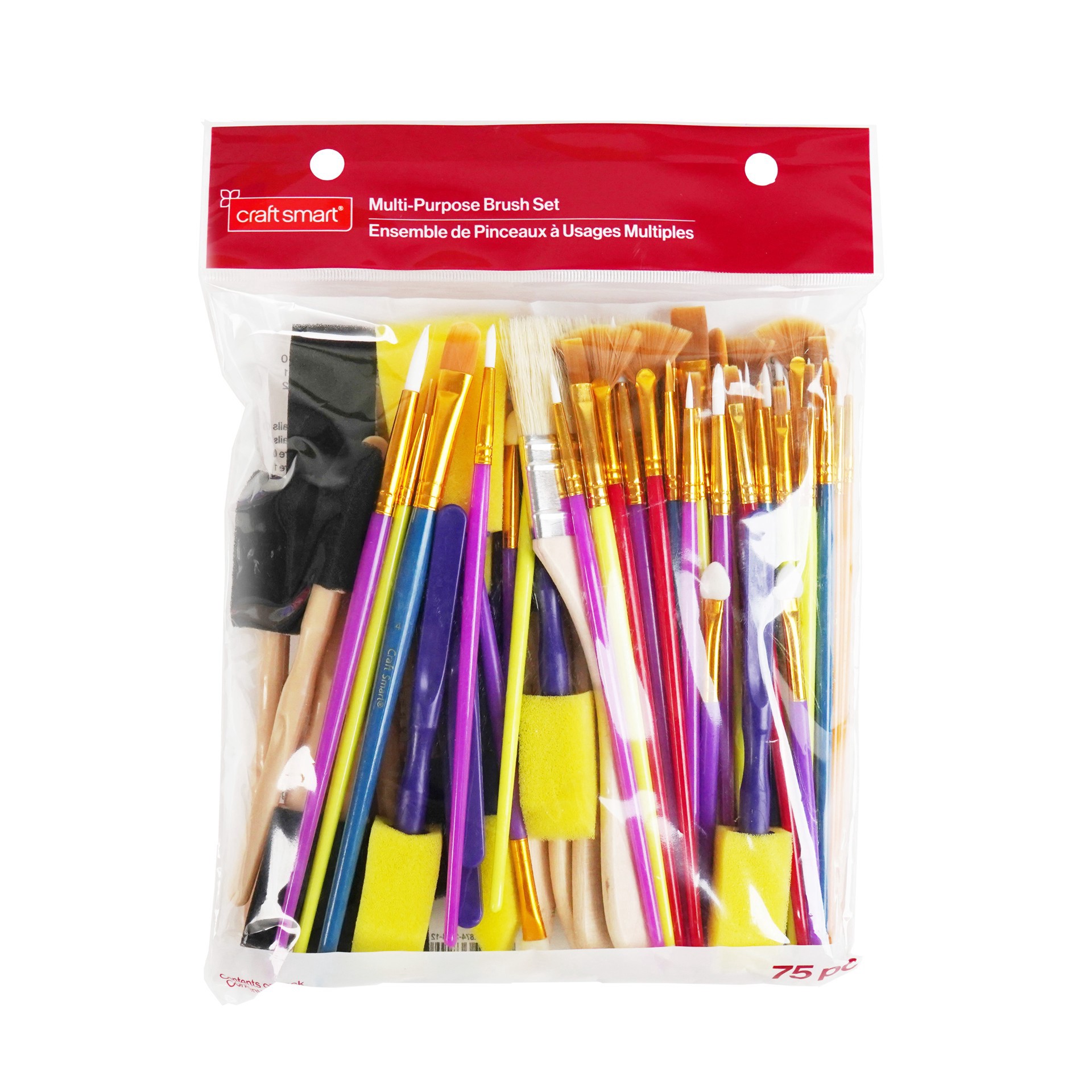 slide 2 of 4, Multi-Purpose 75 Piece Brush Set By Craft Smart, 75 ct