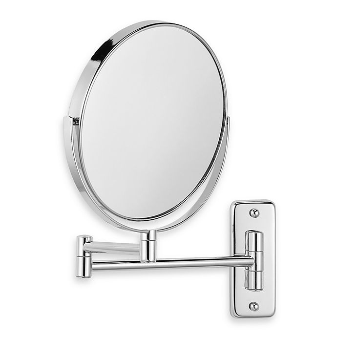 slide 1 of 1, Jerdon Wall Mount 8X/1X Magnifying Swivel Dual-Sided Mirror - Chrome, 1 ct