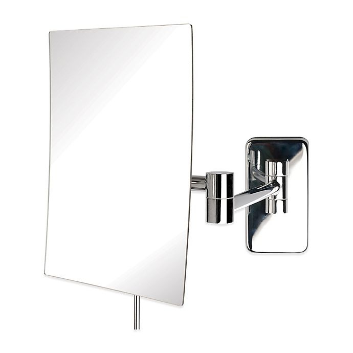 slide 1 of 1, Jerdon 5X Rectangular Wall Mount Mirror - Chrome, 1 ct