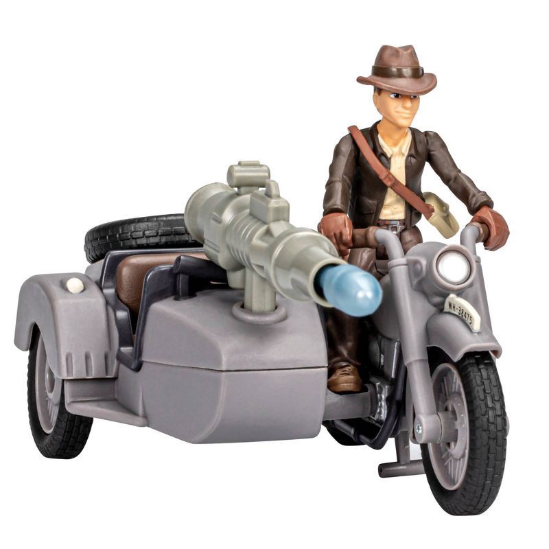 slide 1 of 1, Hasbro Indiana Jones Worlds of Adventure Action Figure with Motorcycle and Sidecar, 1 ct