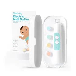 Frida Baby Electric Nail Buffer - Baby Nail File, Nail Clippers + Trimmer Kit - 4 Buffer Pads, LED Light + Case