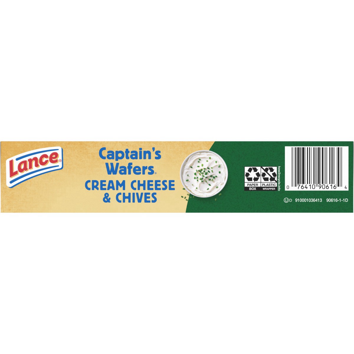 slide 6 of 13, Lance Captain's Wafers Cream Cheese and Chives Sandwich Crackers, 13.700 oz