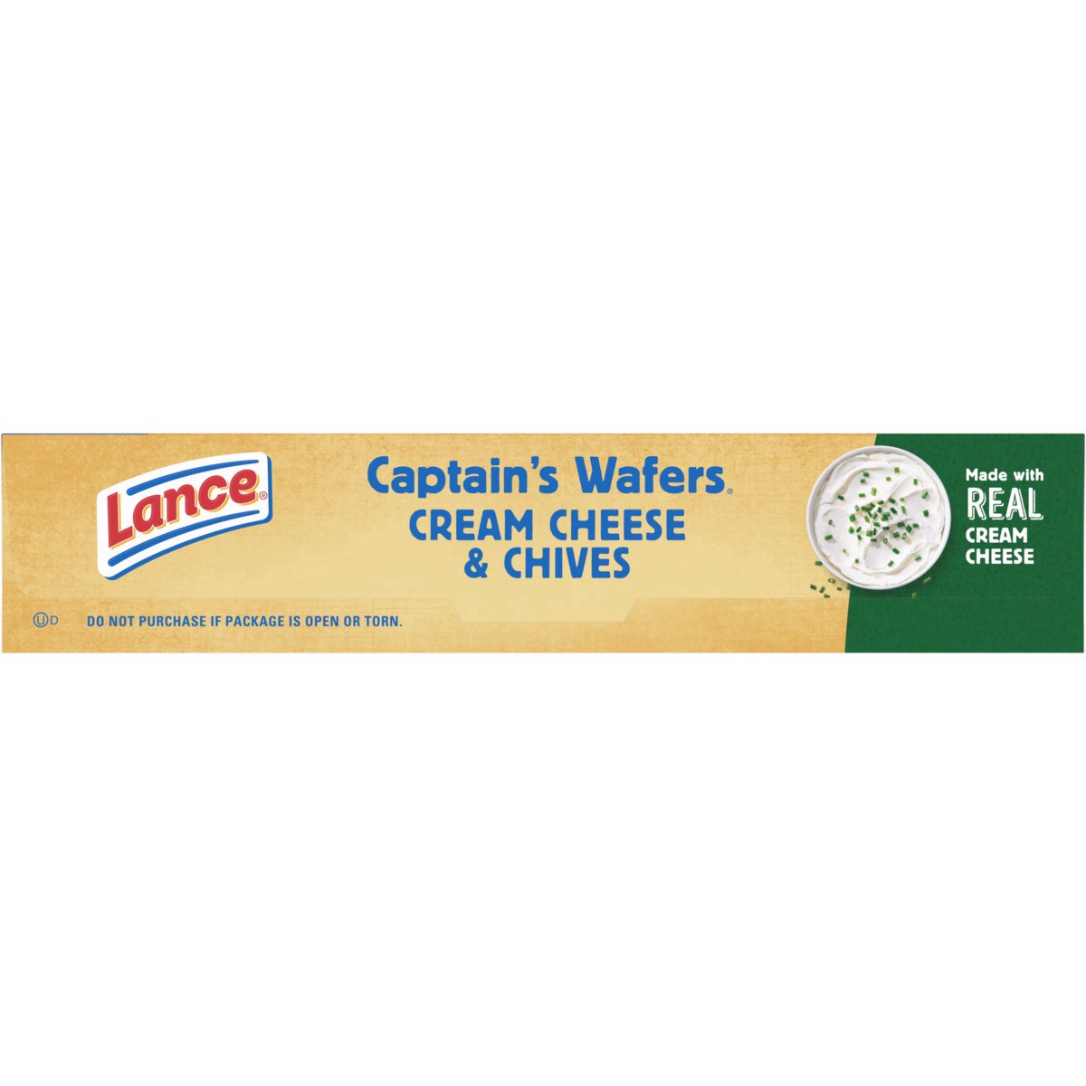 slide 3 of 13, Lance Captain's Wafers Cream Cheese and Chives Sandwich Crackers, 13.700 oz