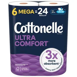 Cottonelle Ultra Comfort Toilet Paper - 6 Mega Rolls